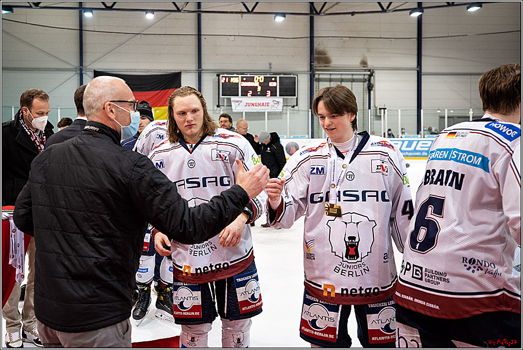 U20-DNL Meisterschaftsfinale;  Koelner Junghaie - Eisbaeren Juniors Berlin; Koeln, 27.03.2022